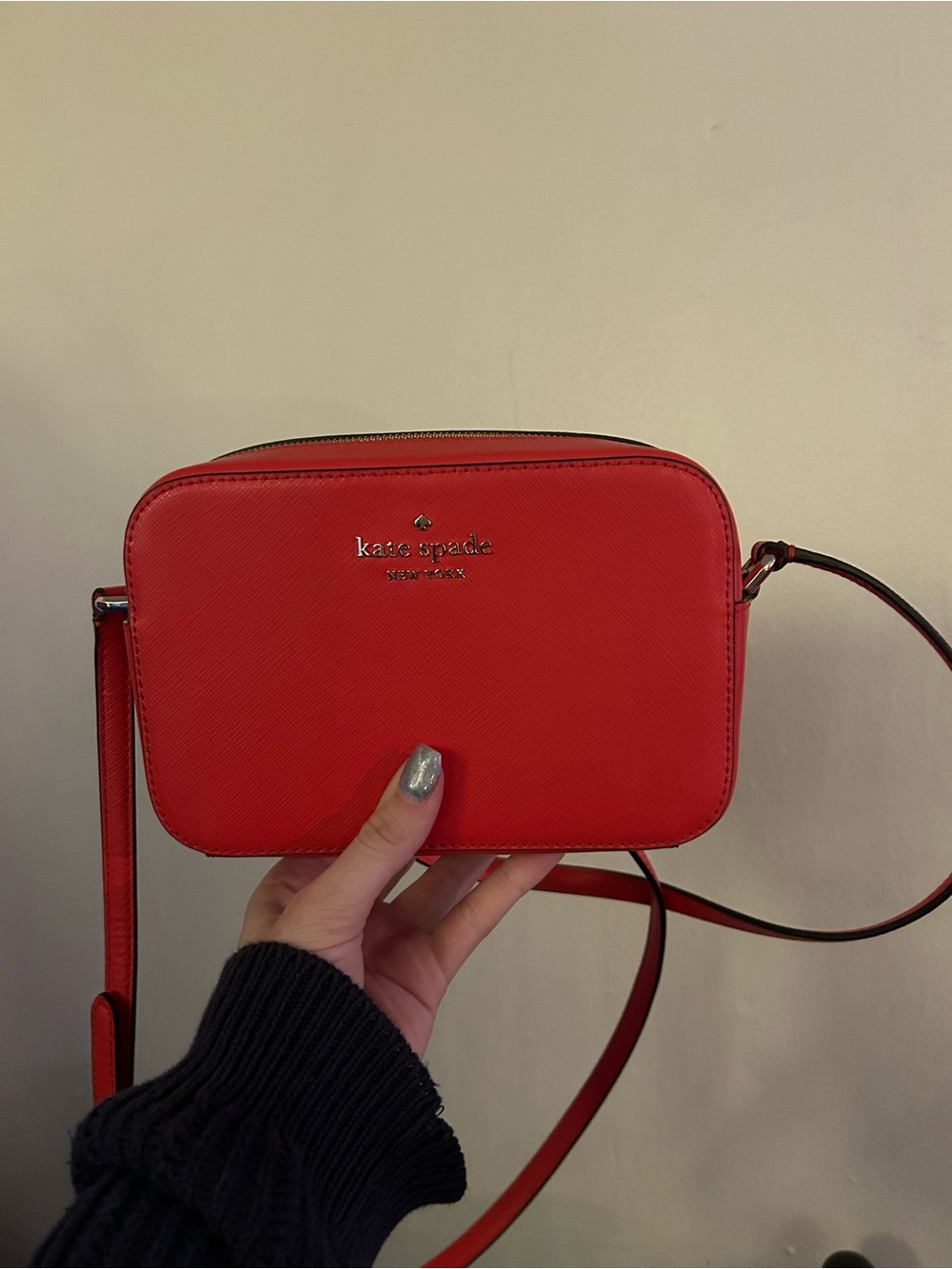 kate spade red crossbody camera bag with gold hardware